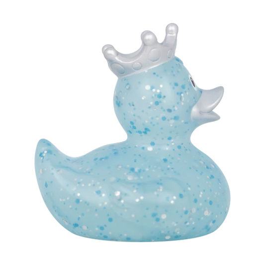 Blue Glitter Duck with Crown
