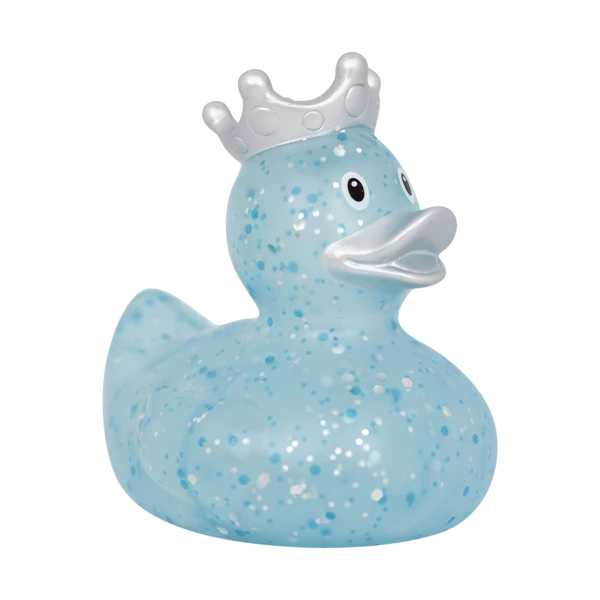 Blue Glitter Duck with Crown