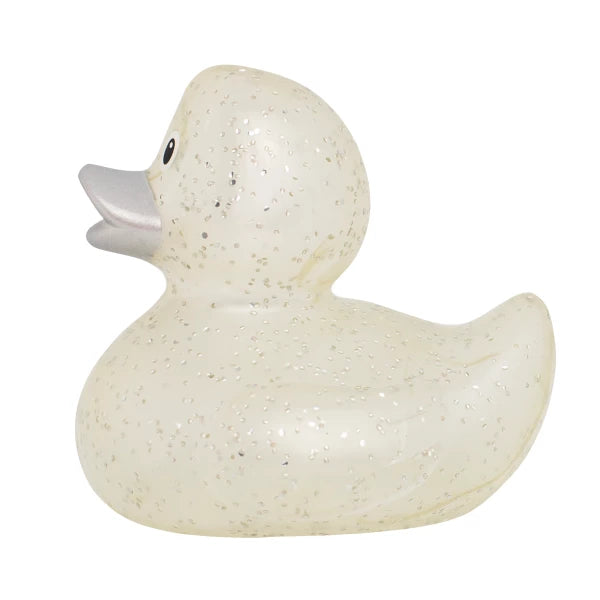 Silver Glitter Rubber Duck