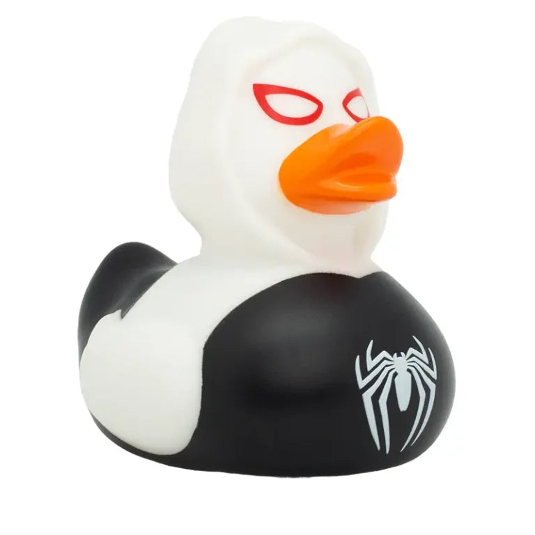 Black Spidy White Hood Rubber Duck