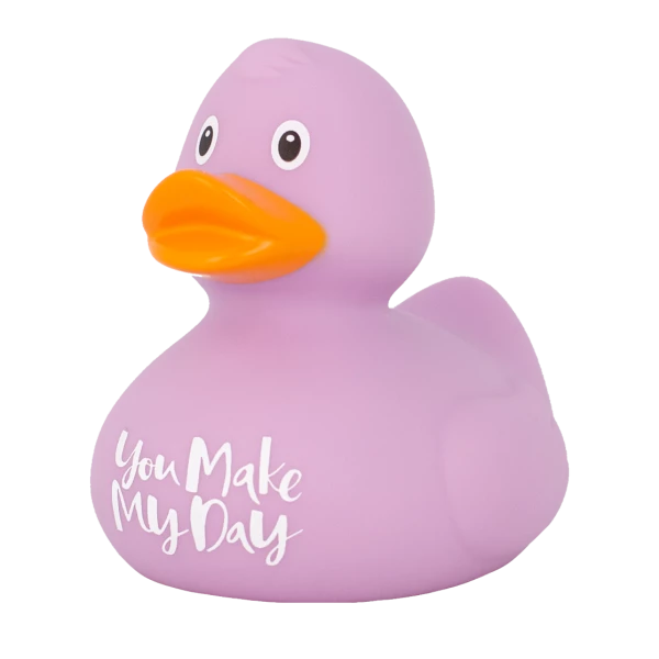 You Make My Day Purple Rubber Duck