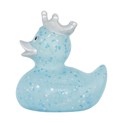 Blue Glitter Duck with Crown