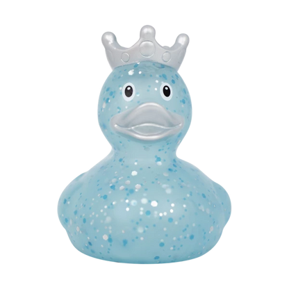 Blue Glitter Duck with Crown
