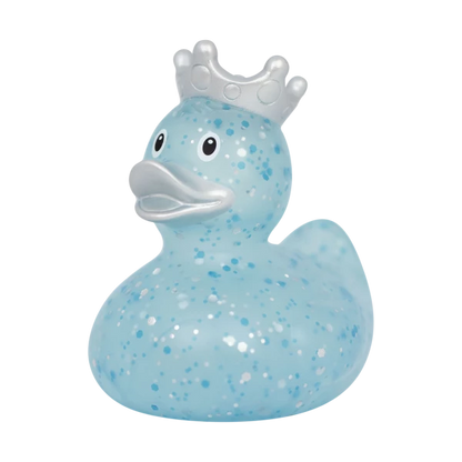 Blue Glitter Duck with Crown