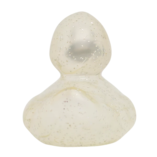 Silver Glitter Rubber Duck