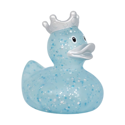 Blue Glitter Duck with Crown