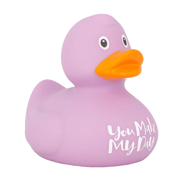 You Make My Day Purple Rubber Duck