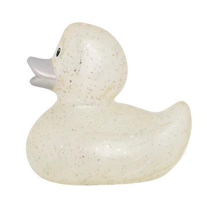 Silver Glitter Rubber Duck