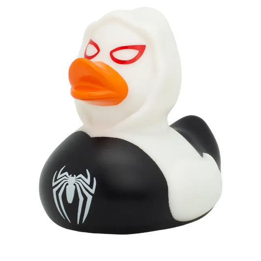 Black Spidy White Hood Rubber Duck