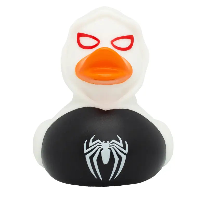 Black Spidy White Hood Rubber Duck