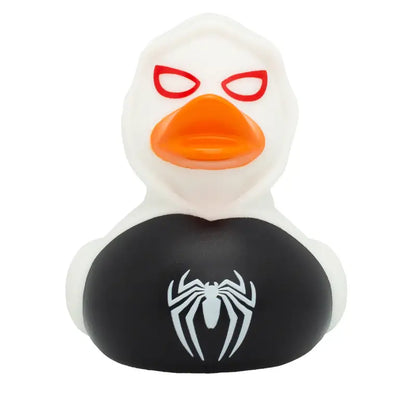 Black Spidy White Hood Rubber Duck