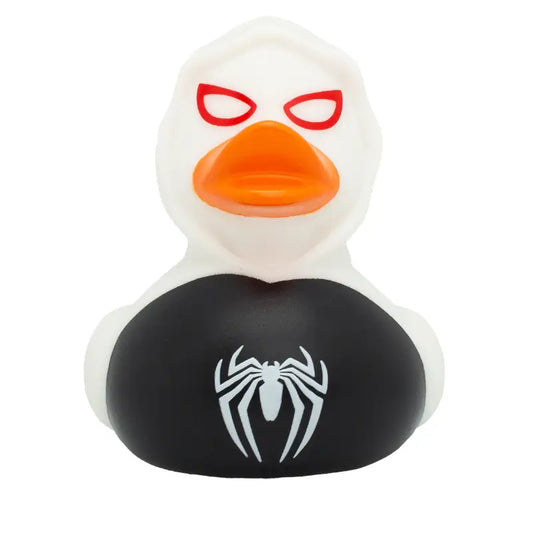 Black Spidy White Hood Rubber Duck