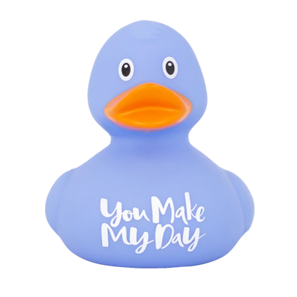 You Make My Day Blue Rubber Duck