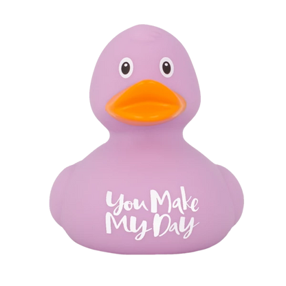 You Make My Day Purple Rubber Duck